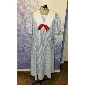 Blue striped vintage Sailor dress